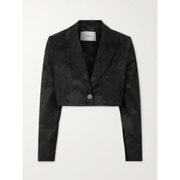 ERDEM Genevieve cropped wool-blend jacquard blazer