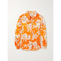 ERDEM Lillia floral-print stretch-satin shirt
