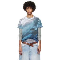 Blue   Gray Beach Boys T Shirt 241260M213022