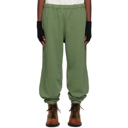 Green Printed Lounge Pants 231260M190014