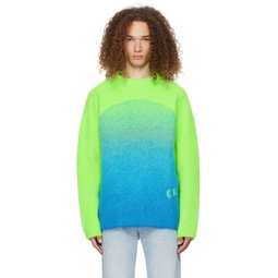Green Gradient Rainbow Sweater 232260M201028