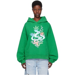 Green Graphic Hoodie 232260F097004