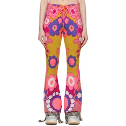 Pink Floral Lounge Pants 232260F086003