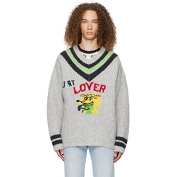 Gray Hurt Lover Sweater 232260M206003