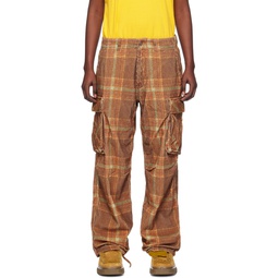 Brown Check Trousers 232260F087003