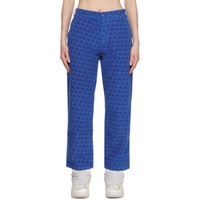 Blue Padded Trousers 222260F069001
