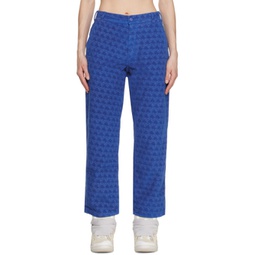 Blue Padded Trousers 222260F069001