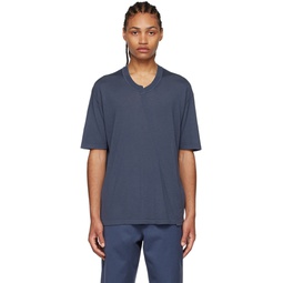 SSENSE Exclusive Blue Wool T Shirt 221460M201001