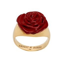 Gold   Red Rose Ring 241600F024001