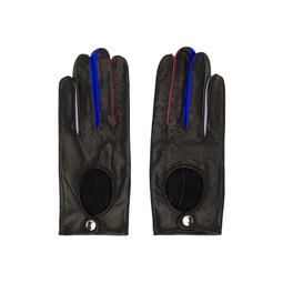 Black   Multicolor Driving Gloves 241600M135000