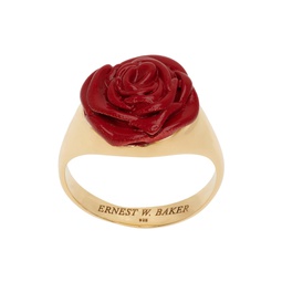 Gold   Red Rose Ring 231600M147009
