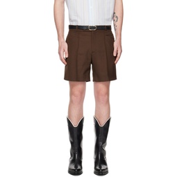 Brown Tailored Shorts 231600M193020