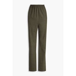 Stretch-wool tapered pants