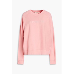 Suprette embroidered French cotton-terry sweatshirt