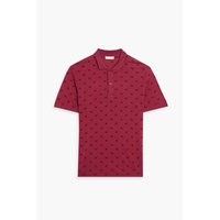 Embroidered cotton-pique polo shirt
