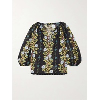 ETRO Scalloped floral-print cotton-voile blouse