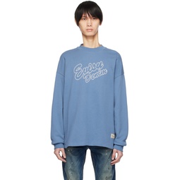 Blue Print Sweatshirt 232063M204000