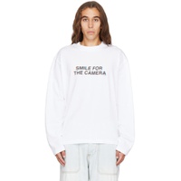 SSENSE Exclusive White Compton Long Sleeve T Shirt 222640M204000