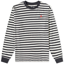 Edwin Long Sleeve Basic Stripe T-Shirt Black & White