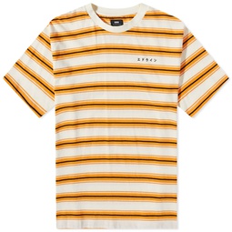 Edwin Quarter Stripe T-Shirt Orange