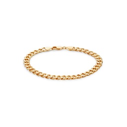 14K Goldplated Sterling Silver Curb Chain Bracelet