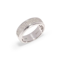 Sterling Silver & 0.34 TCW Diamond Embellished Ring