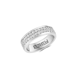 Sterling Silver & White Sapphire Eternity Ring