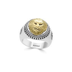 Gento Lion Sterling Silver Band Ring