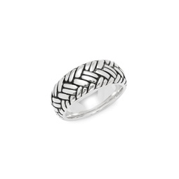 Sterling Silver Weave Band Ring/Size 10