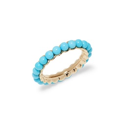 14K Yellow Gold & 3.80 TCW Turquoise Ring