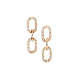 14K Yellow Gold & 1.98 TCW Diamond Link Earrings