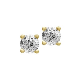 14K Yellow Gold & 0.15 TCW Diamond Stud Earrings
