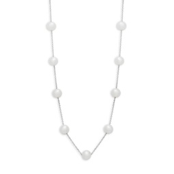 5MM Freshwater Pearls & 14K White Gold Necklace