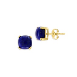 September 14K Yellow Gold & Lapis Lazuli Stud Earrings