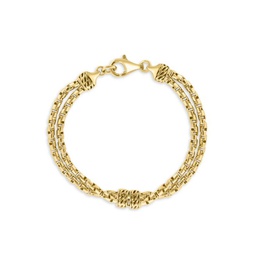 Goldplated Sterling Silver Double Strand Chain Bracelet