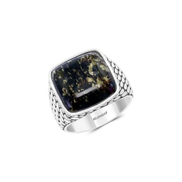 Sterling Silver & Obsidian Ring