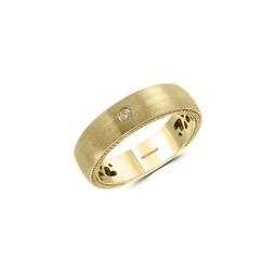 14K Yellow Gold & 0.05 TCW Diamond Band Ring