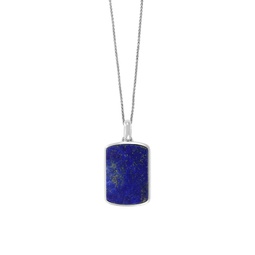 Sterling Silver & Lapis Lazuli Pendant Necklace