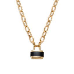 Goldplated Sterling Silver & Onyx Necklace