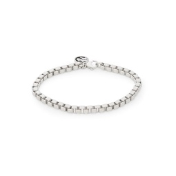 Sterling Silver Dot-Pattern Venetian Chain Bracelet