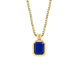Goldplated Sterling Silver & Lapis Lazuli Pendant Necklace/21