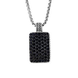 Sterling Silver & Black Spinel Pendant Necklace