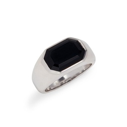 Sterling Silver & Onyx Signet Ring