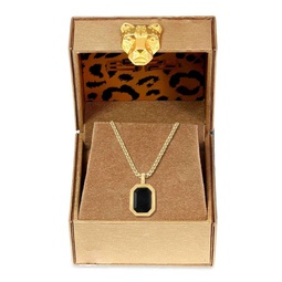 14K Goldplated Sterling Silver & Onyx Pendant Necklace