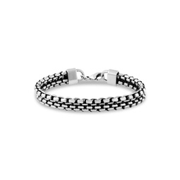 Sterling Silver Multi Row Box Chain Bracelet