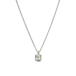 Sterling Silver & Green Amethyst Pendant Necklace
