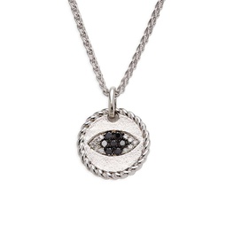 Sterling Silver & 0.13 TCW Diamond Pendant Necklace
