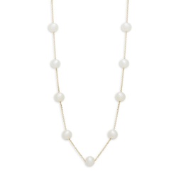 14K Yellow Gold & 5MM Freshwater Pearl Necklace