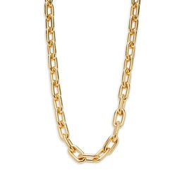 14K Goldplated Sterling Silver Link Chain Necklace/18