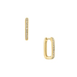 14K Goldplated Sterling Silver & 0.14 TCW Diamond Drop Earrings
